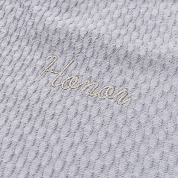 NEW HONOR THE GIFT textured knit quarter zip top in grey